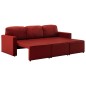 vidaXL Modulares 3-Sitzer Schlafsofa Weinrot Kunstleder vidaXL Modulares 3-Sitzer Schlafsofa Weinrot Kunstleder