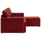 vidaXL Modulares 3-Sitzer Schlafsofa Weinrot Kunstleder vidaXL Modulares 3-Sitzer Schlafsofa Weinrot Kunstleder