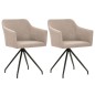 vidaXL Esszimmerstühle 2 Stk. Drehbar Taupe Stoff vidaXL Esszimmerstühle 2 Stk. Drehbar Taupe Stoff