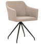 vidaXL Esszimmerstühle 2 Stk. Drehbar Taupe Stoff vidaXL Esszimmerstühle 2 Stk. Drehbar Taupe Stoff