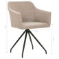 vidaXL Esszimmerstühle 2 Stk. Drehbar Taupe Stoff vidaXL Esszimmerstühle 2 Stk. Drehbar Taupe Stoff