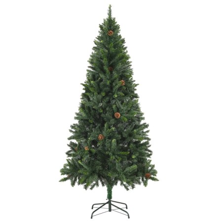 vidaXL Künstlicher Weihnachtsbaum mit Kiefernzapfen Grün 180 cm