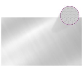vidaXL Rechteckige Poolabdeckung 1000x600 cm PE Silbern