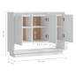 vidaXL Sideboard Hochglanz-Weiß 97x31x75 cm Holzwerkstoff vidaXL Sideboard Hochglanz-Weiß 97x31x75 cm Holzwerkstoff