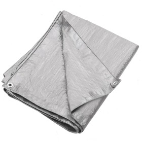 vidaXL Abdeckplane 90 g/m² 3x6 m Grau HDPE