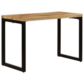 vidaXL Esstisch 115 x 55 x 76 cm Massivholz Mango und Stahl
