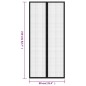 vidaXL Fliegengitter-Türvorhänge 2 Stk. Magnet Schwarz 210x90 cm vidaXL Fliegengitter-Türvorhänge 2 Stk. Magnet Schwarz 210x90 cm