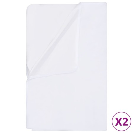 vidaXL Matratzenschoner 2 Stk. Wasserdicht Baumwolle 60x120 cm Weiß