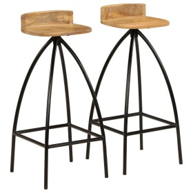 vidaXL Barhocker 2 Stk. Massivholz Mango 