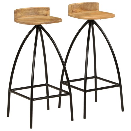 vidaXL Barhocker 2 Stk. Massivholz Mango 