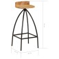 vidaXL Barhocker 2 Stk. Massivholz Mango vidaXL Barhocker 2 Stk. Massivholz Mango