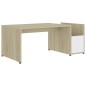vidaXL Couchtisch Weiß Sonoma-Eiche 90x45x35 cm Holzwerkstoff vidaXL Couchtisch Weiß Sonoma-Eiche 90x45x35 cm Holzwerkstoff