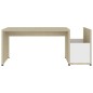 vidaXL Couchtisch Weiß Sonoma-Eiche 90x45x35 cm Holzwerkstoff vidaXL Couchtisch Weiß Sonoma-Eiche 90x45x35 cm Holzwerkstoff