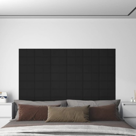 vidaXL Wandpaneele 12 Stk. Schwarz 30x15 cm Samt 0,54 m²