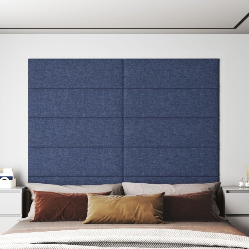 vidaXL Wandpaneele 12 Stk. Blau 90x30 cm Stoff 3,24 m² vidaXL Wandpaneele 12 Stk. Blau 90x30 cm Stoff 3,24 m²