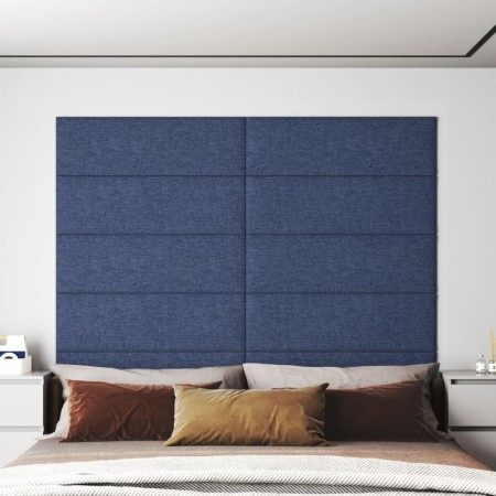 vidaXL Wandpaneele 12 Stk. Blau 90x30 cm Stoff 3,24 m²