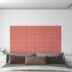 vidaXL Wandpaneele 12 Stk. Rosa 30x15 cm Samt 0,54 m²