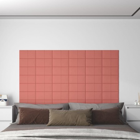 vidaXL Wandpaneele 12 Stk. Rosa 30x15 cm Samt 0,54 m²