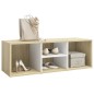 vidaXL Schuhbank Weiß und Sonoma-Eiche 105x35x35 cm Holzwerkstoff vidaXL Schuhbank Weiß und Sonoma-Eiche 105x35x35 cm Holzwerkstoff