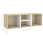vidaXL Schuhbank Weiß und Sonoma-Eiche 105x35x35 cm Holzwerkstoff vidaXL Schuhbank Weiß und Sonoma-Eiche 105x35x35 cm Holzwerkstoff