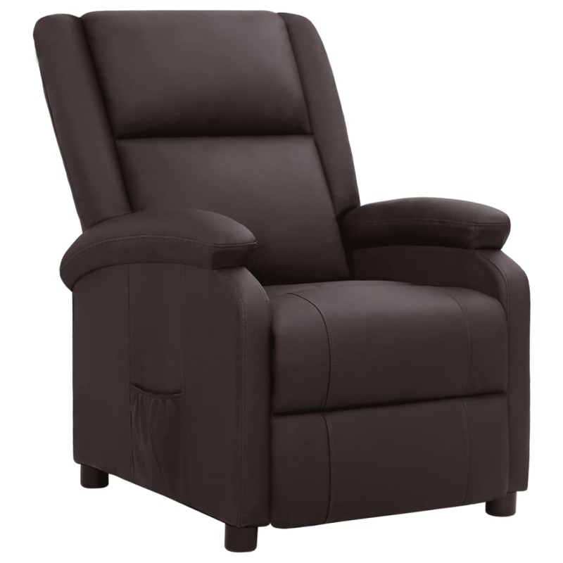 vidaXL Relaxsessel Braun Echtleder vidaXL Relaxsessel Braun Echtleder
