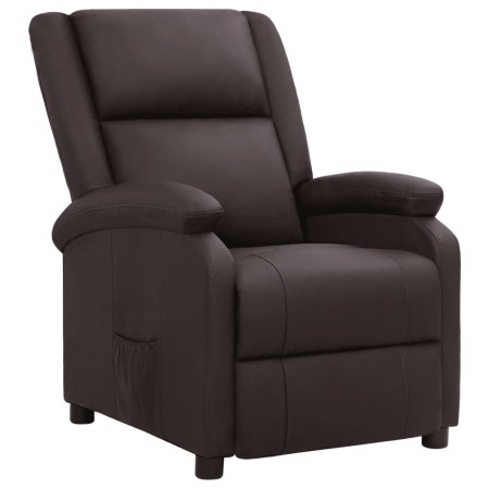 vidaXL Relaxsessel Braun Echtleder