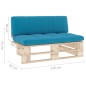 vidaXL Outdoor-Mittelsofa Paletten Imprägniertes Kiefernholz vidaXL Outdoor-Mittelsofa Paletten Imprägniertes Kiefernholz