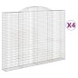 vidaXL Gabionen mit Hochbogen 4 Stk. 300x30x220/240cm Verzinktes Eisen vidaXL Gabionen mit Hochbogen 4 Stk. 300x30x220/240cm Verzinktes Eisen