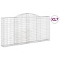 vidaXL Gabionen mit Hochbogen 17 Stk 300x30x140/160cm Verzinktes Eisen vidaXL Gabionen mit Hochbogen 17 Stk 300x30x140/160cm Verzinktes Eisen