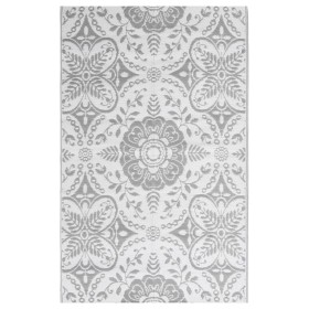 vidaXL Outdoor-Teppich Hellgrau 140x200 cm PP