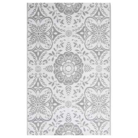 vidaXL Outdoor-Teppich Hellgrau 140x200 cm PP