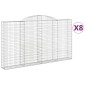 vidaXL Gabionen mit Hochbogen 8 Stk. 300x30x160/180cm Verzinktes Eisen vidaXL Gabionen mit Hochbogen 8 Stk. 300x30x160/180cm Verzinktes Eisen