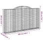 vidaXL Gabionen mit Hochbogen 8 Stk. 300x30x160/180cm Verzinktes Eisen vidaXL Gabionen mit Hochbogen 8 Stk. 300x30x160/180cm Verzinktes Eisen