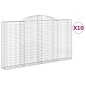 vidaXL Gabionen mit Hochbogen 10 Stk 300x30x160/180cm Verzinktes Eisen vidaXL Gabionen mit Hochbogen 10 Stk 300x30x160/180cm Verzinktes Eisen