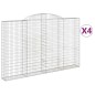 vidaXL Gabionen mit Hochbogen 4 Stk. 300x30x180/200cm Verzinktes Eisen vidaXL Gabionen mit Hochbogen 4 Stk. 300x30x180/200cm Verzinktes Eisen