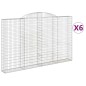 vidaXL Gabionen mit Hochbogen 6 Stk. 300x30x180/200cm Verzinktes Eisen vidaXL Gabionen mit Hochbogen 6 Stk. 300x30x180/200cm Verzinktes Eisen