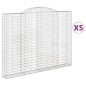 vidaXL Gabionen mit Hochbogen 5 Stk. 300x30x220/240cm Verzinktes Eisen vidaXL Gabionen mit Hochbogen 5 Stk. 300x30x220/240cm Verzinktes Eisen