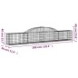 vidaXL Gabionen mit Hochbogen 20 Stk. 300x30x40/60 cm Verzinktes Eisen vidaXL Gabionen mit Hochbogen 20 Stk. 300x30x40/60 cm Verzinktes Eisen