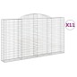 vidaXL Gabionen mit Hochbogen 11 Stk 300x30x160/180cm Verzinktes Eisen vidaXL Gabionen mit Hochbogen 11 Stk 300x30x160/180cm Verzinktes Eisen