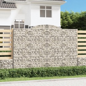 vidaXL Gabionen mit Hochbogen 5 Stk. 300x30x200/220cm Verzinktes Eisen