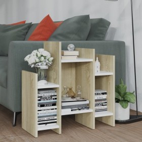 vidaXL Regalschrank Sonoma-Eiche Weiß 60x26x60 cm Holzwerkstoff