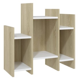 vidaXL Regalschrank Sonoma-Eiche Weiß 60x26x60 cm Holzwerkstoff