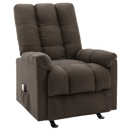 vidaXL Massagesessel Dunkelbraun Stoff