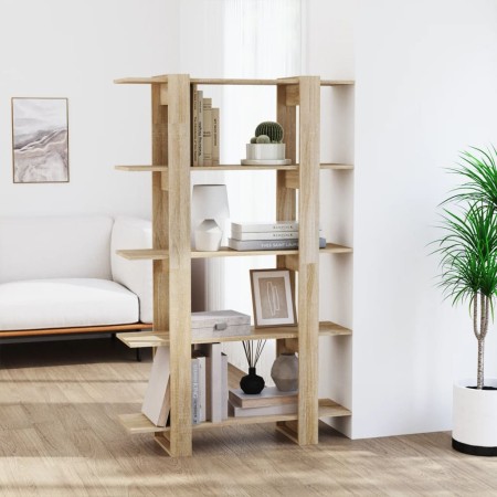 vidaXL Bücherregal/Raumteiler Sonoma-Eiche 100×30×160 cm