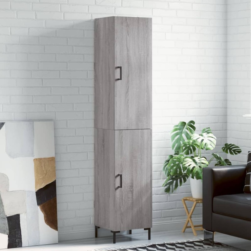 vidaXL Highboard Grau Sonoma 34,5x34x180 cm Holzwerkstoff vidaXL Highboard Grau Sonoma 34,5x34x180 cm Holzwerkstoff