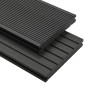 vidaXL WPC Massive Terrassendielen mit Zubehör 20 m² 2,2 m Schwarz vidaXL WPC Massive Terrassendielen mit Zubehör 20 m² 2,2 m Schwarz
