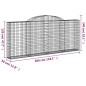 vidaXL Gabionen mit Hochbogen 30 Stk 300x30x120/140cm Verzinktes Eisen vidaXL Gabionen mit Hochbogen 30 Stk 300x30x120/140cm Verzinktes Eisen