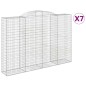 vidaXL Gabionen mit Hochbogen 7 Stk. 300x50x200/220cm Verzinktes Eisen vidaXL Gabionen mit Hochbogen 7 Stk. 300x50x200/220cm Verzinktes Eisen