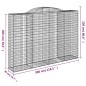 vidaXL Gabionen mit Hochbogen 7 Stk. 300x50x200/220cm Verzinktes Eisen vidaXL Gabionen mit Hochbogen 7 Stk. 300x50x200/220cm Verzinktes Eisen