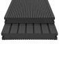 vidaXL WPC Massive Terrassendielen mit Zubehör 26 m² 2,2 m Schwarz vidaXL WPC Massive Terrassendielen mit Zubehör 26 m² 2,2 m Schwarz